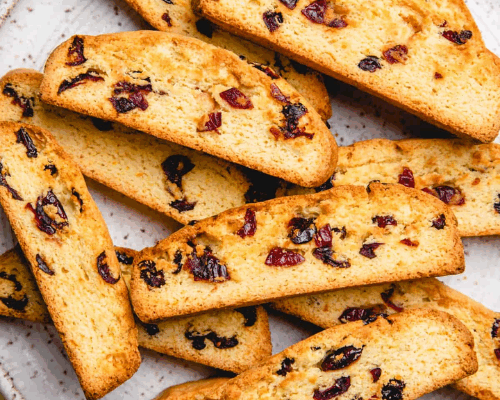 Cassava Flour Cranberry Biscotti