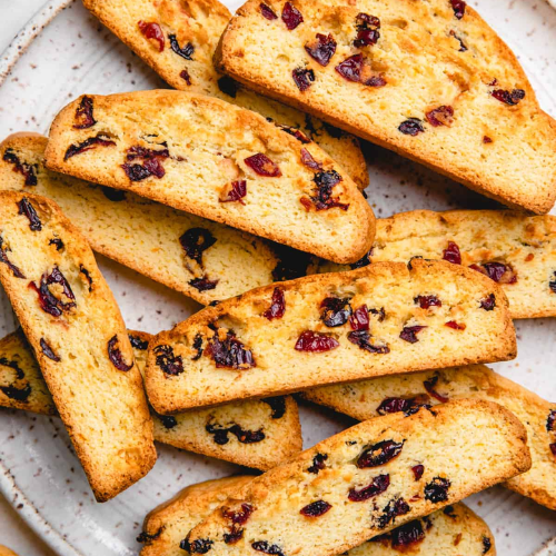 Cassava Flour Cranberry Biscotti